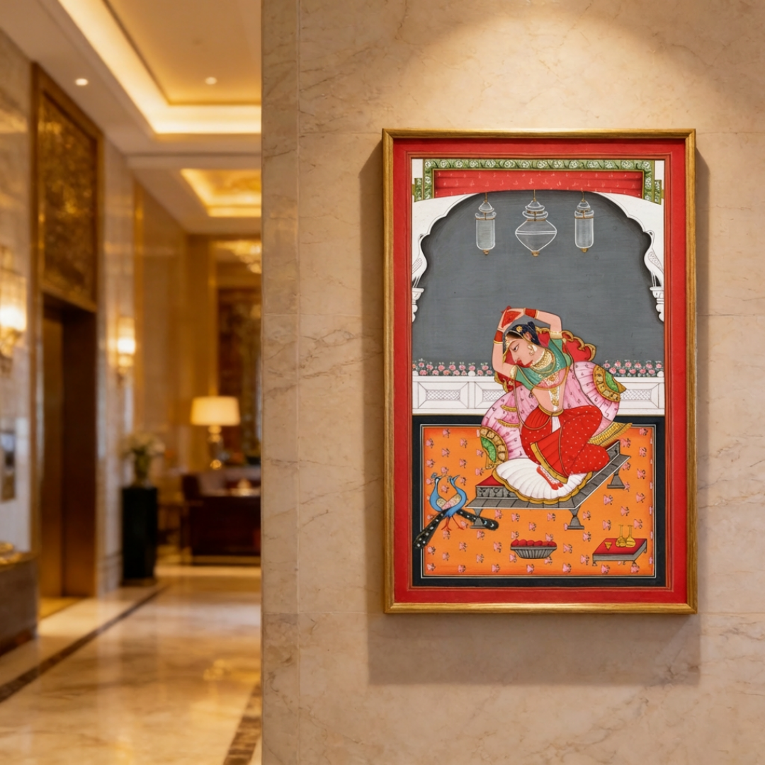 NAYIKA-01 Yawning Nayika in Kotah School 