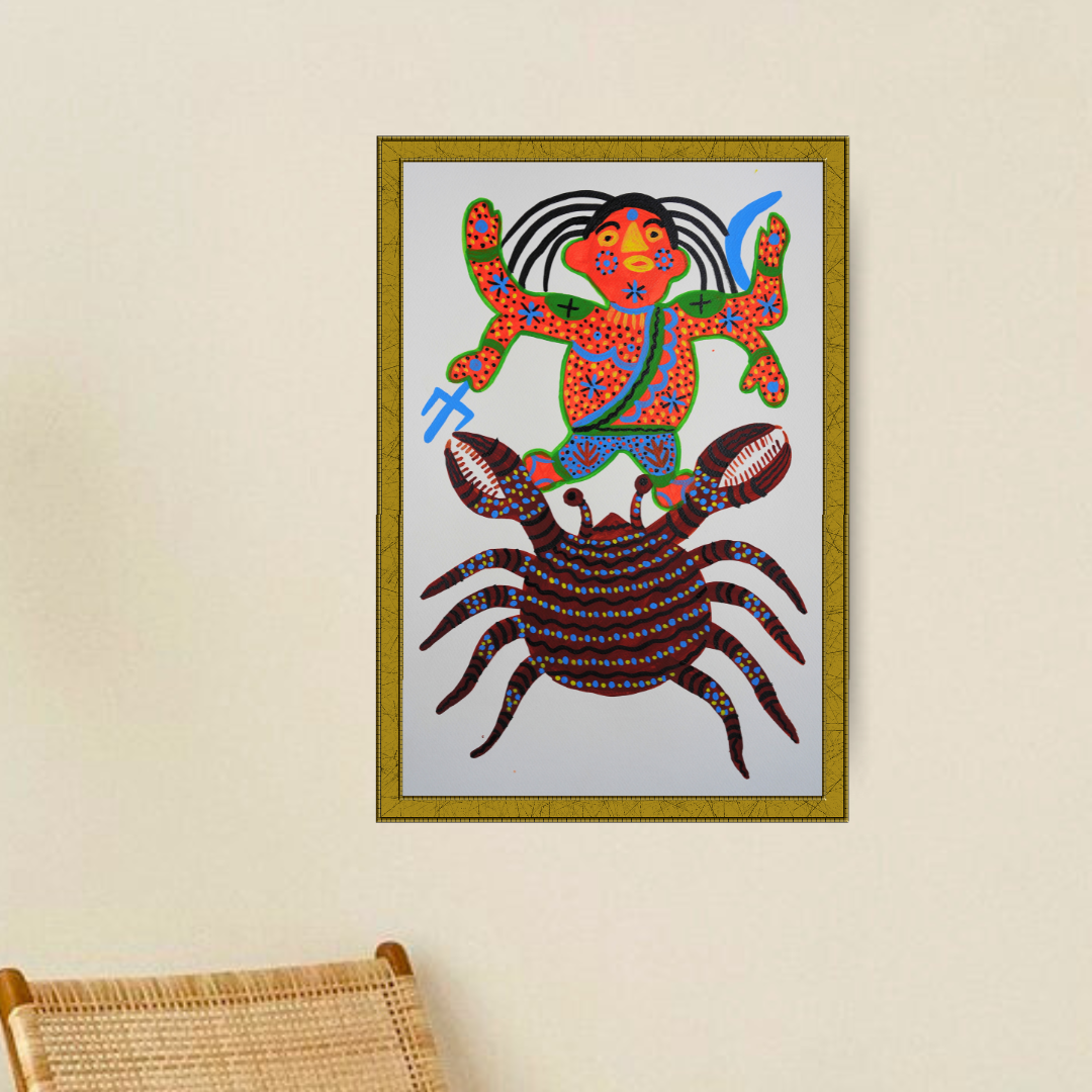 Buddha Dev on his Crab Mount