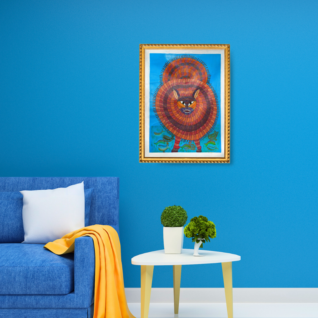 Lion in the shades of red Product Image