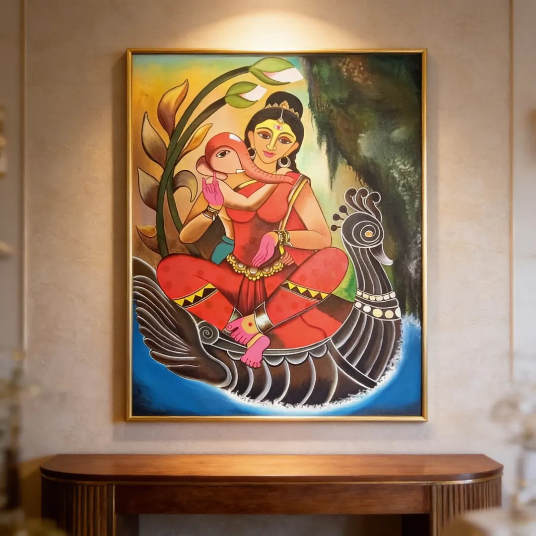 woman with a swan