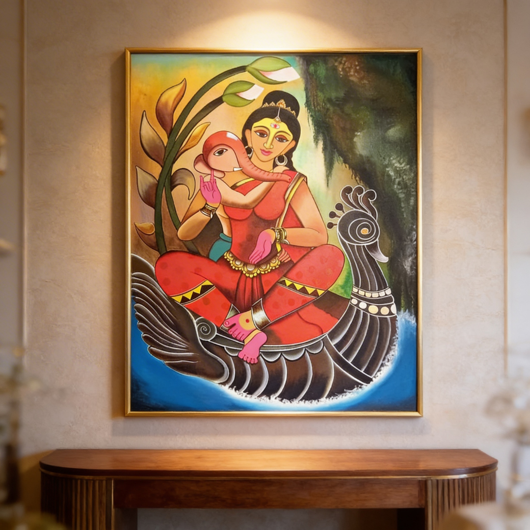 woman with a swan