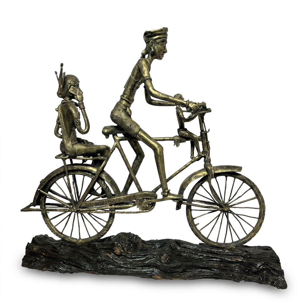 Dhokra Sculpture  -  A Family Rides