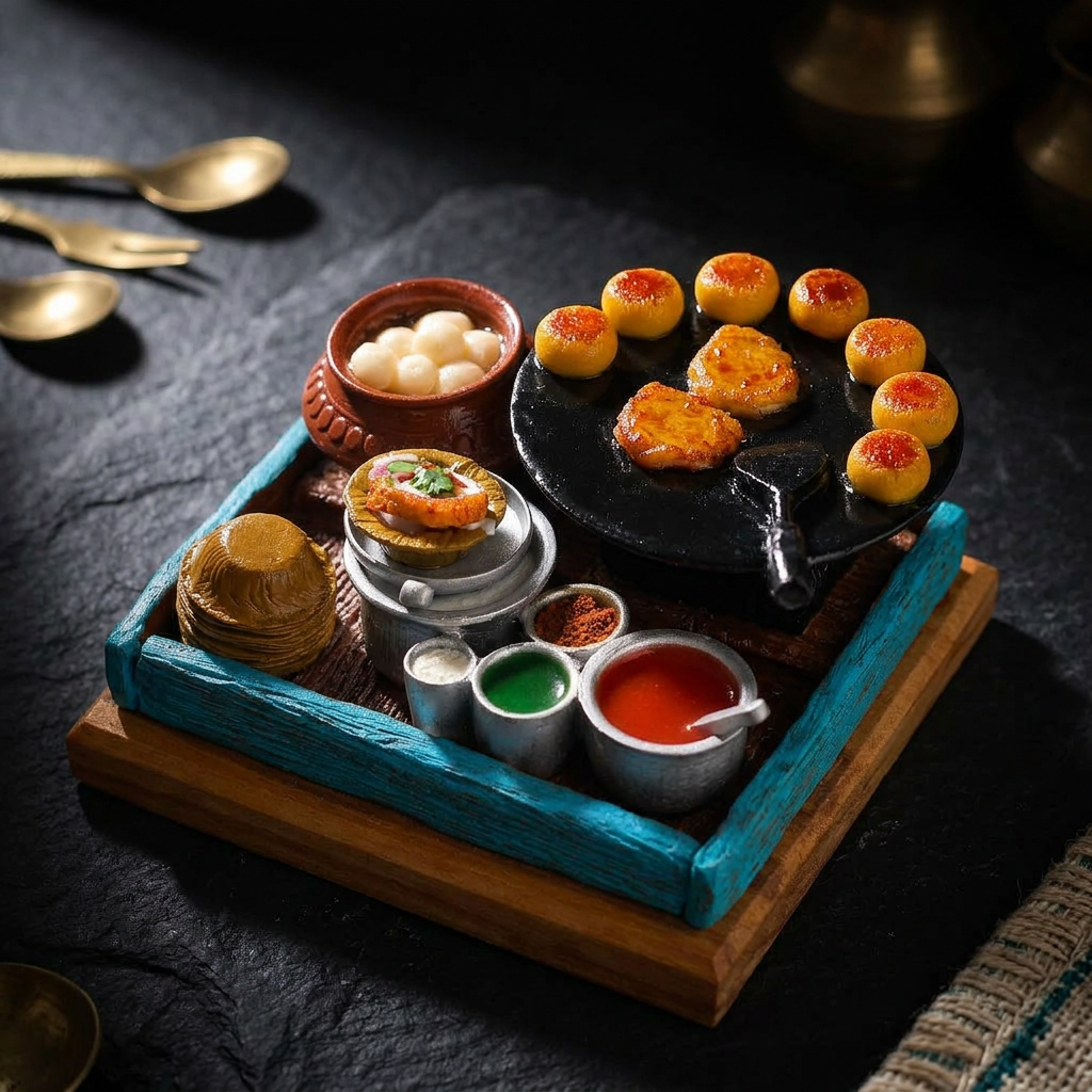 Aloo Tikki Chaat Miniature – A Tribute To Indian Street Food