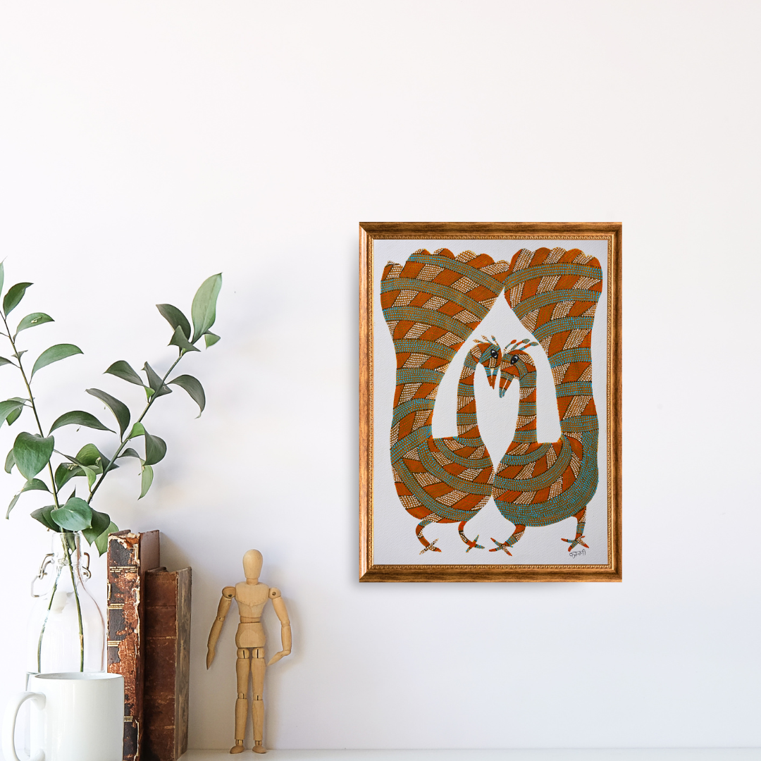 A Peacock Couple in Dining Room Product Image
