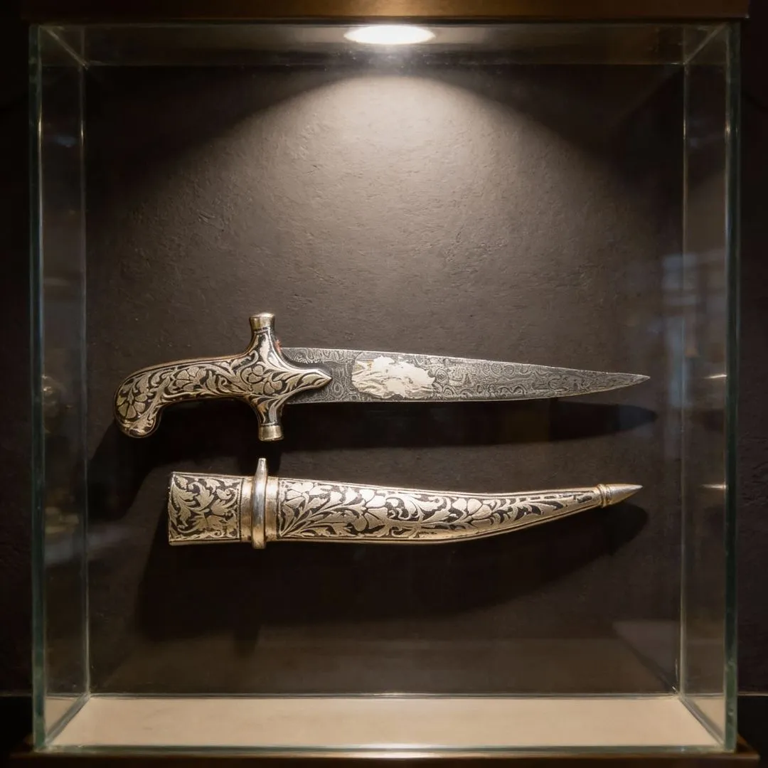Fine Work Decorative Koftgari Daggers with Detailed Handcrafted Inlay