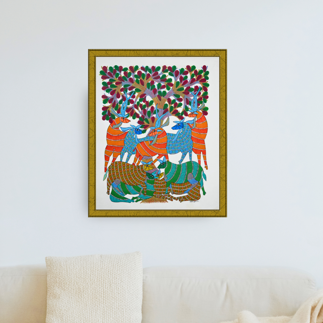 The Gathering of Deer Beneath a Tree