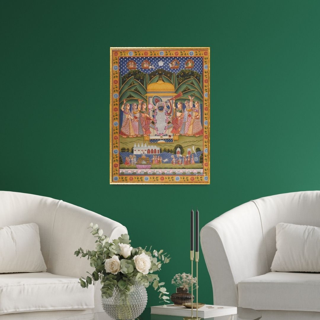 Pichwai Radiant Sharat Poornima Painting
