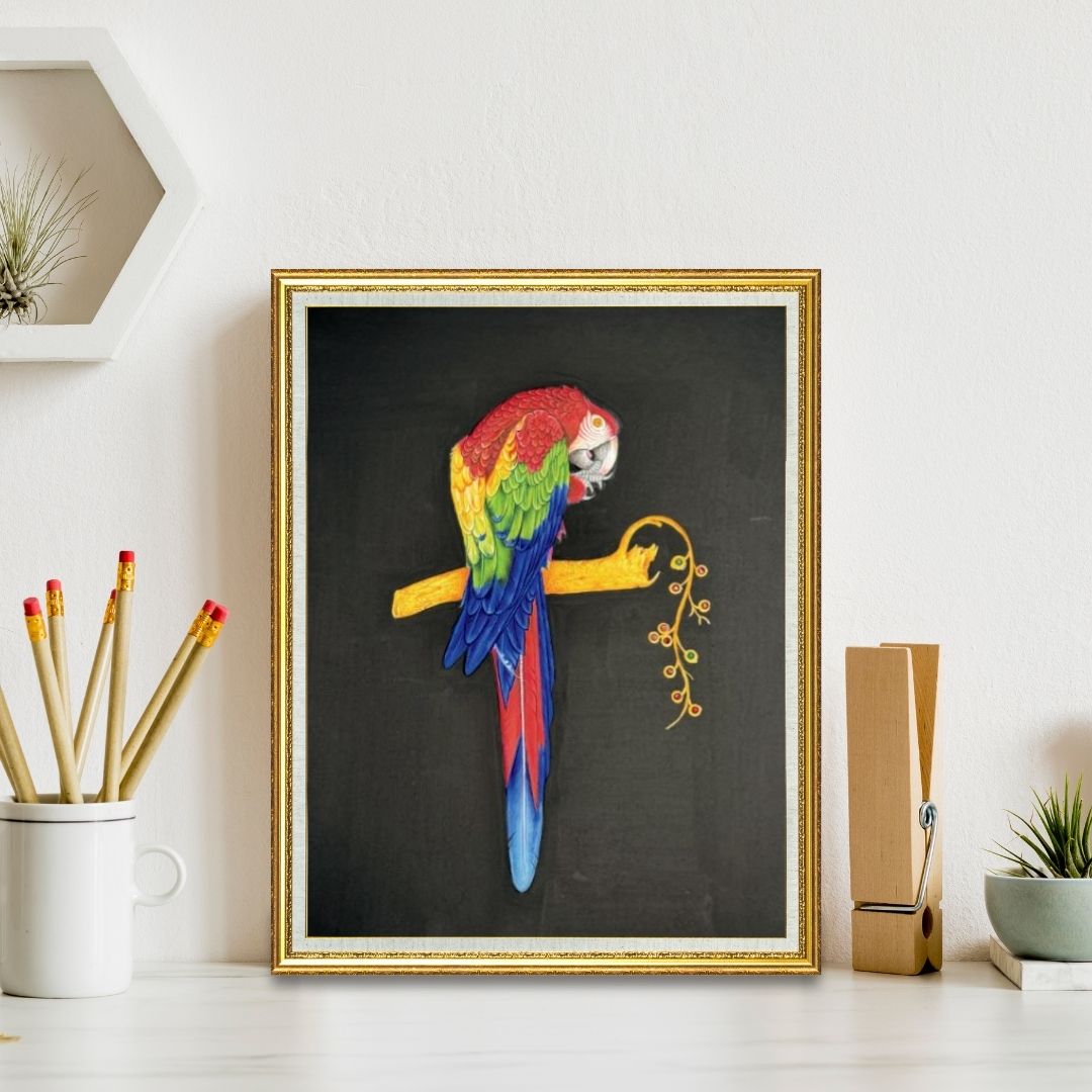 Macaw- Indian Miniature