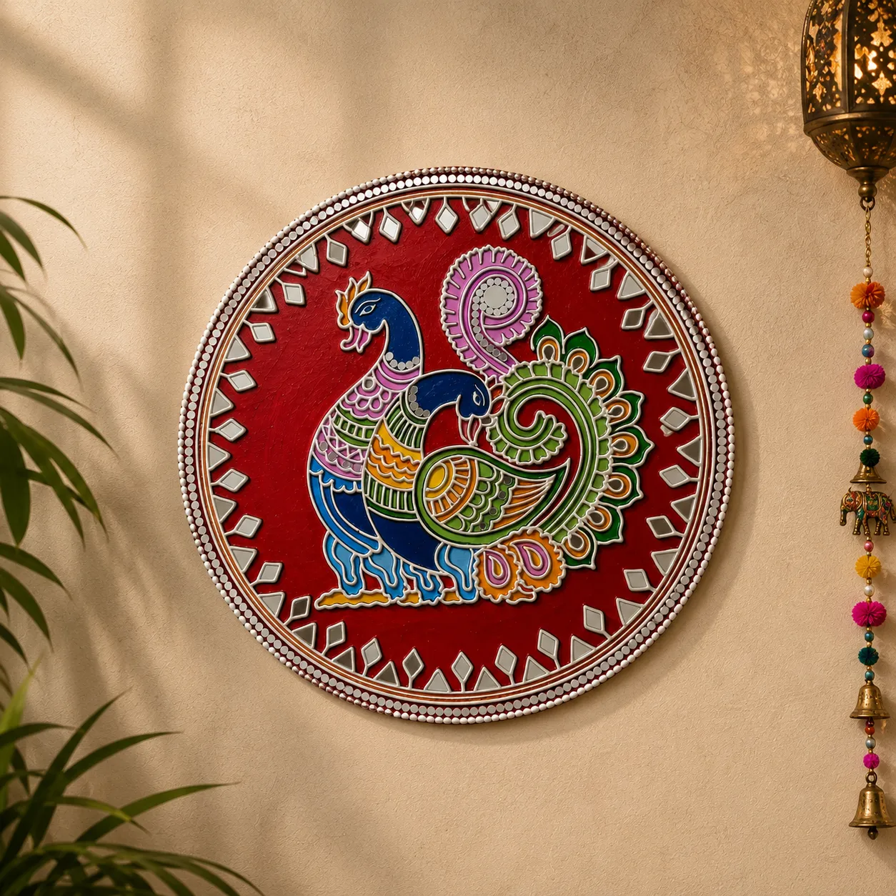 Lippan Kaam: Peacock in Colour