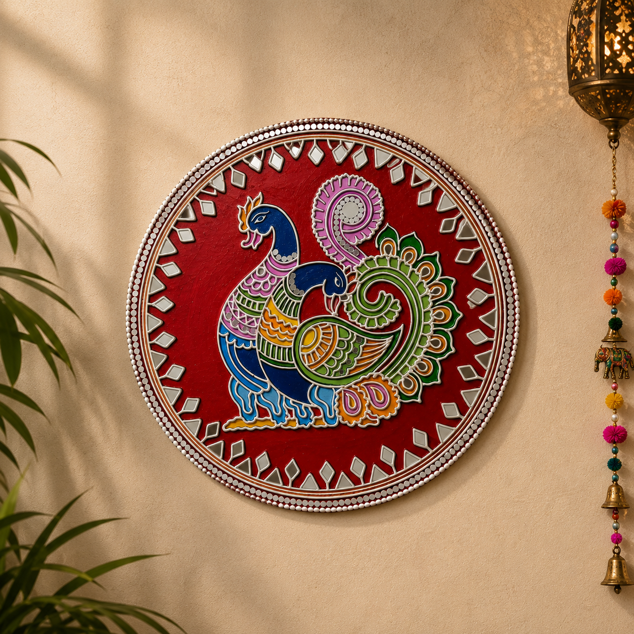 Lippan Kaam: Peacock in Colour