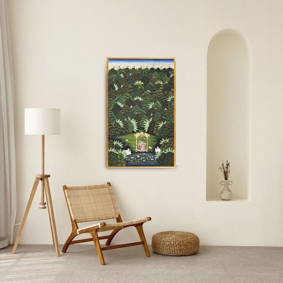 Pichwai Painting Radha Krishna in Forest