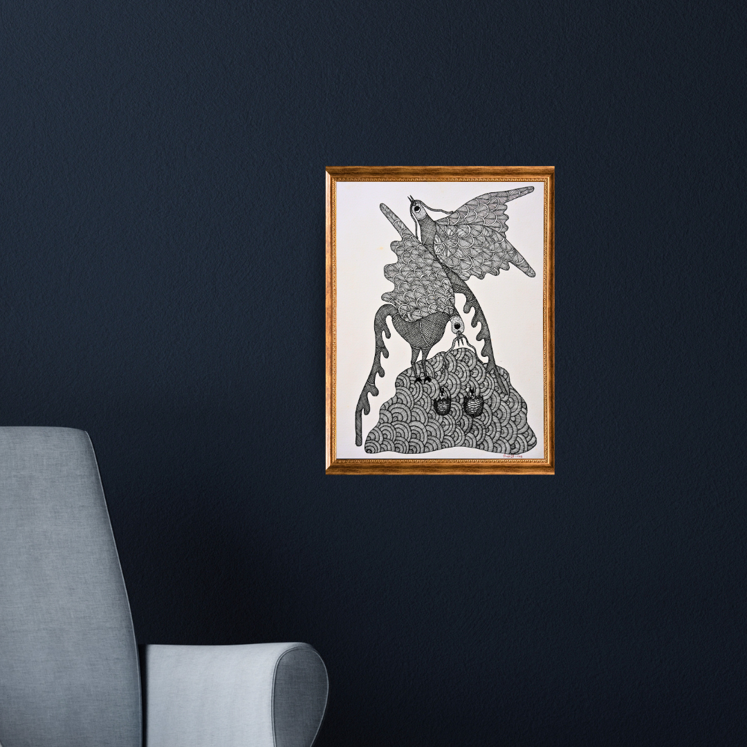 Pakshi: The Spirit of Freedom in Gond Art Product Image
