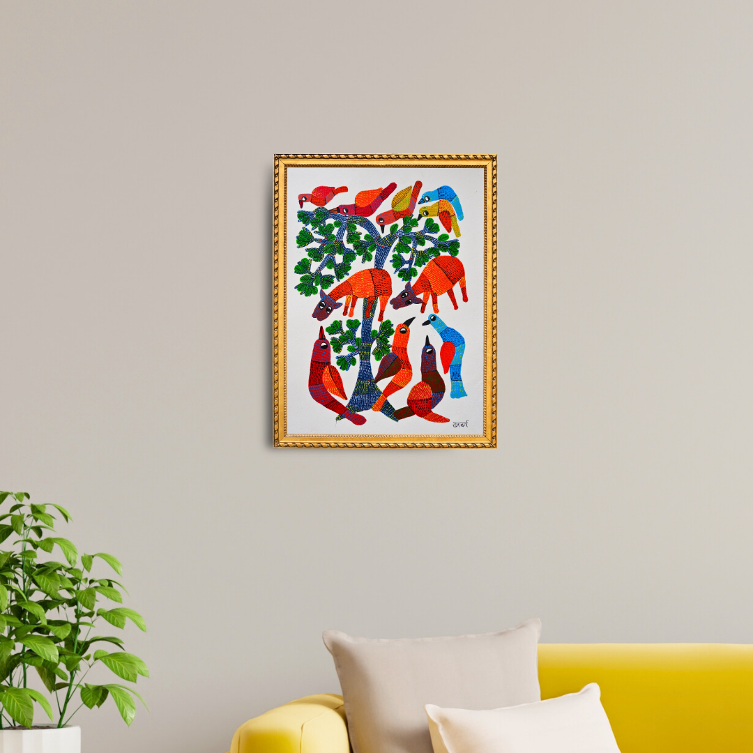 Two Calves and Birds Product Image