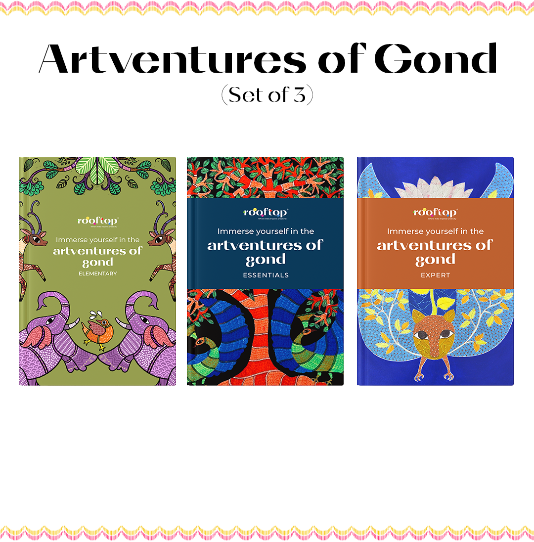 Artventures of Gond – Indian Tribal Coloring & Activity Book (Set of 3) Product Image