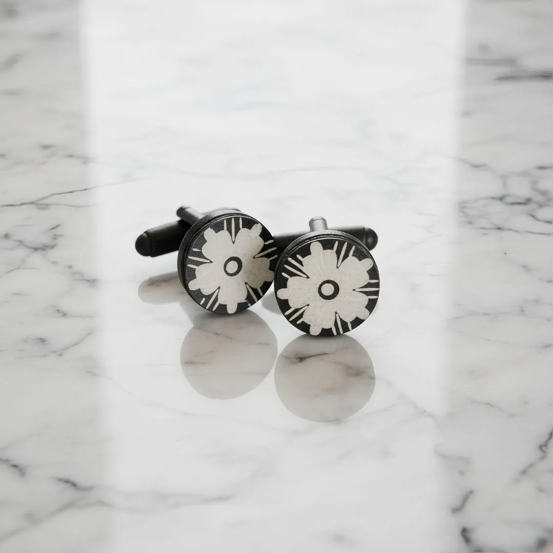 Handcrafted Decorative Cufflink Buttons Metal Art