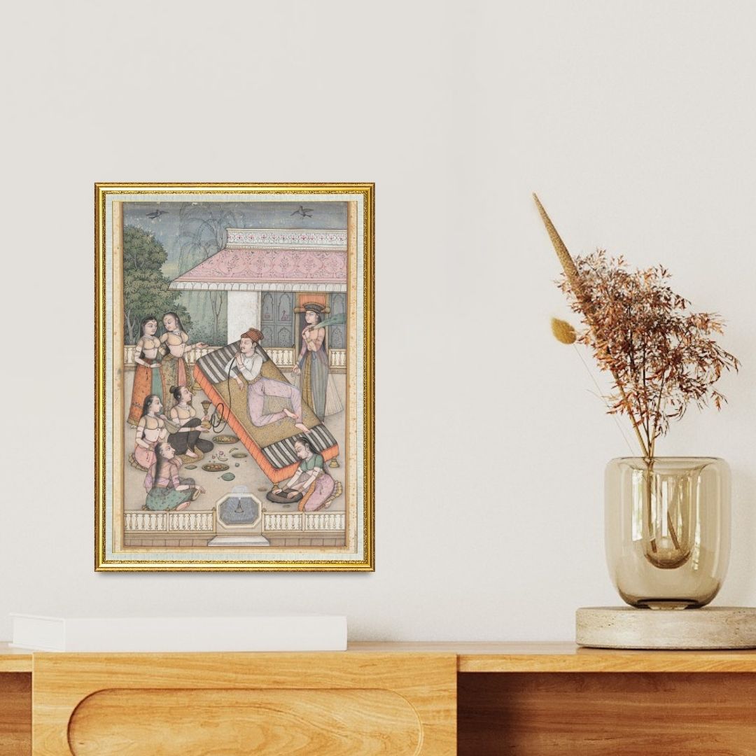 Moonlit Courtyard Gathering 