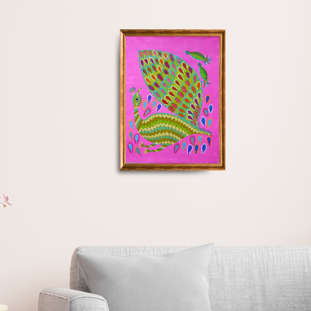 The Portrait of a Dancing Peacock Product Image