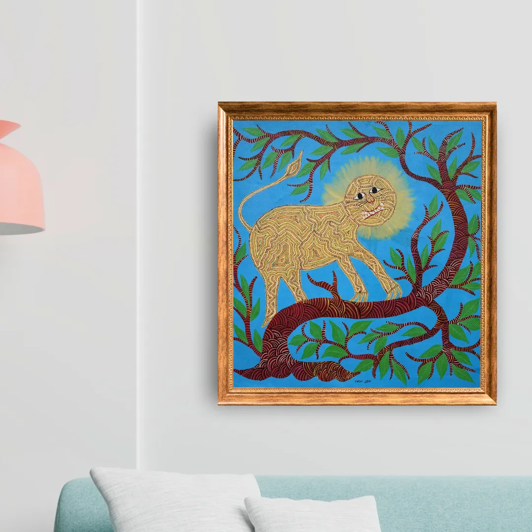 Lion On A Tree