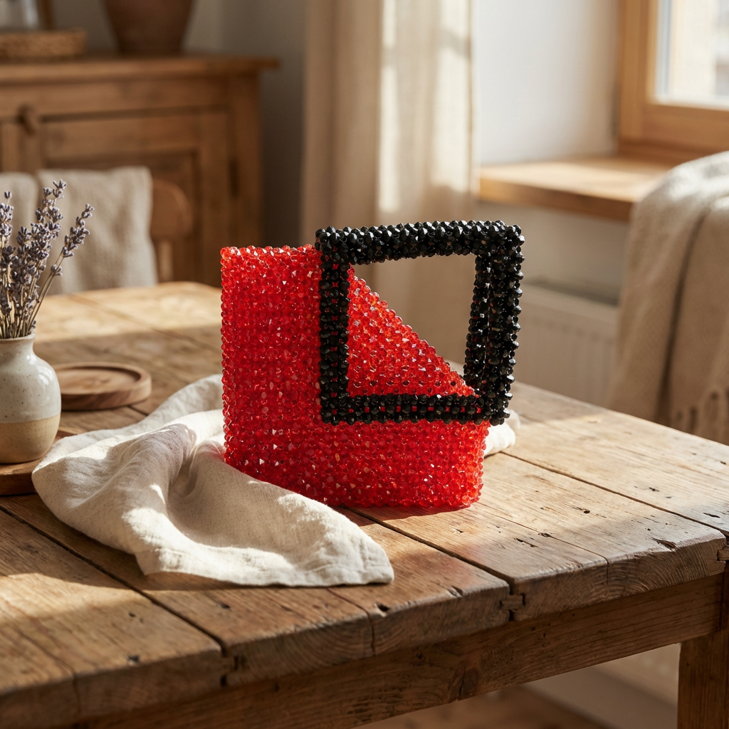 Velvet Flame Beaded Bag