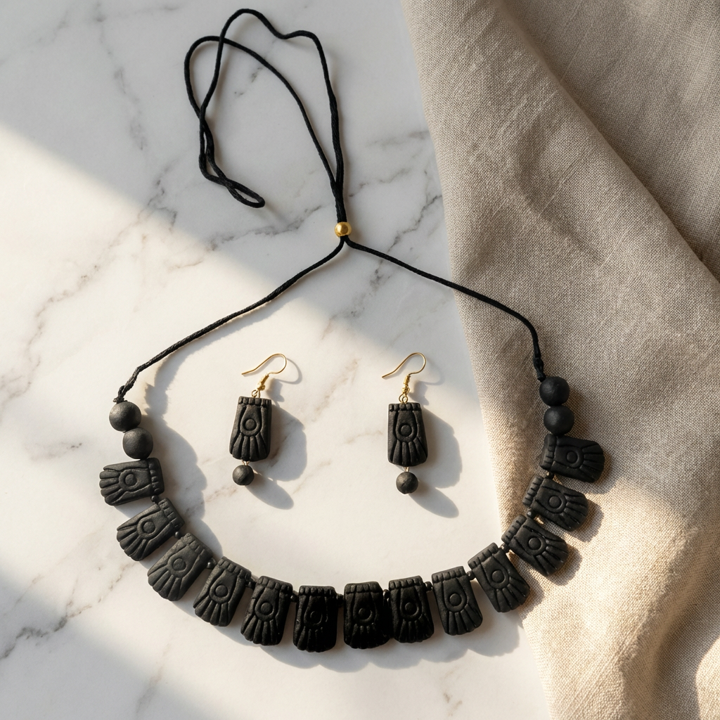 Handmade Terracotta Jewellery set