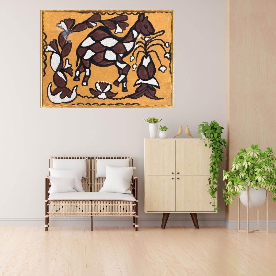 Giraffe Among Blossoms by Fatima