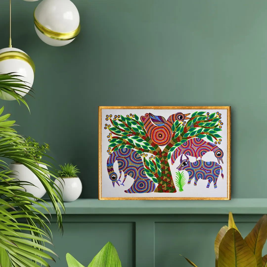 Peacocks and Tree