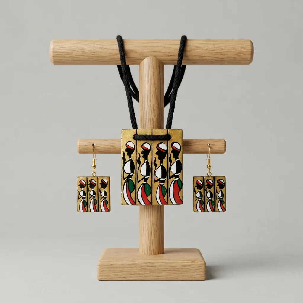 Handmade Terracotta Jewellery Set with Earrings