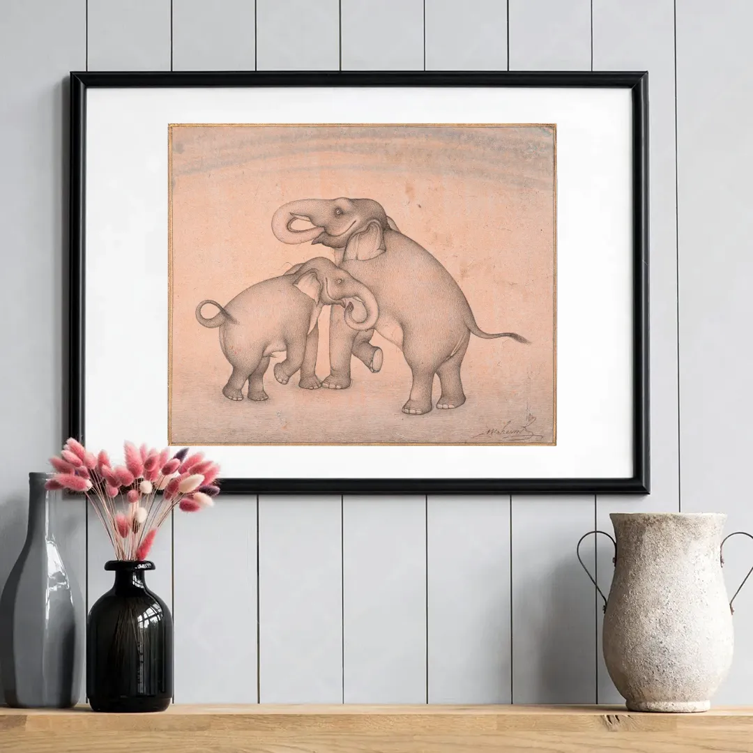 Gentle Bond of the Elephant Pair