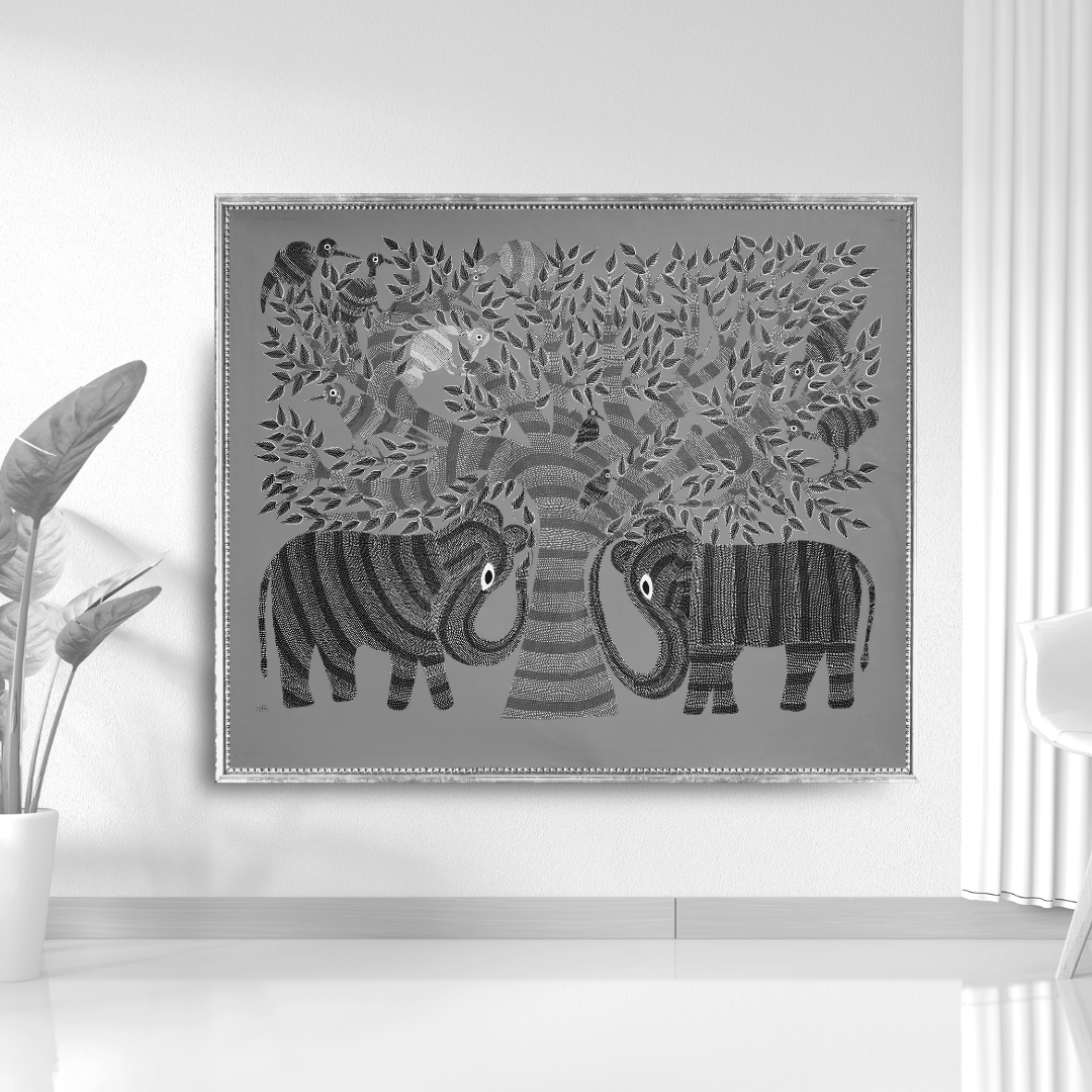 Two Elephants and a Tree Product Image