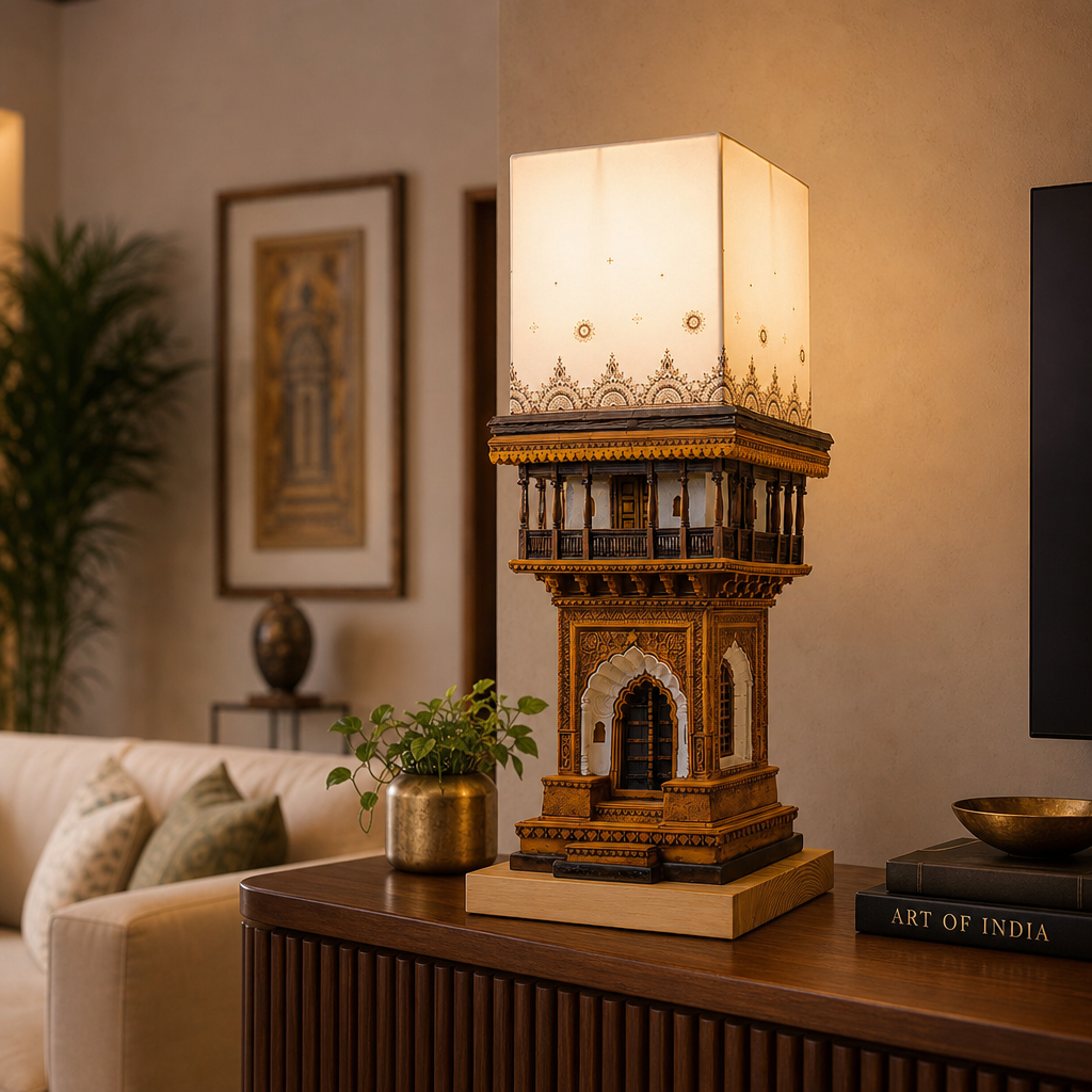 Sehar Haveli Lamp – Miniature Urban Haveli Facade | Handcrafted Heritage Light