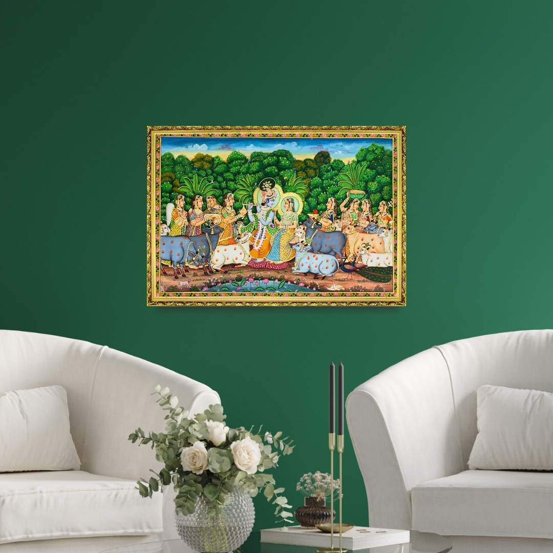 Pichwai Painting - Radha Krishna Van Raas 