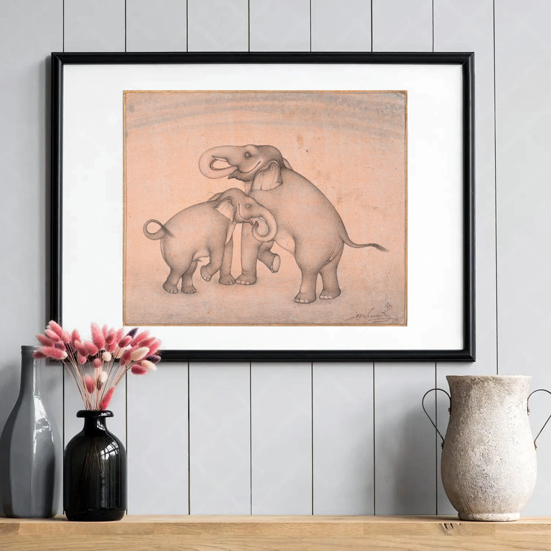 Gentle Bond of the Elephant Pair