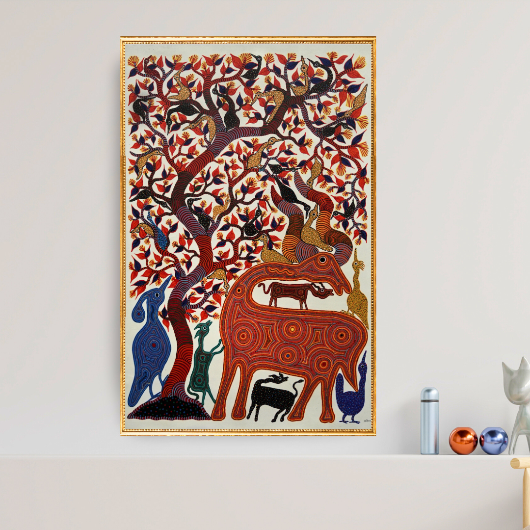 The Playful Deer and Birds