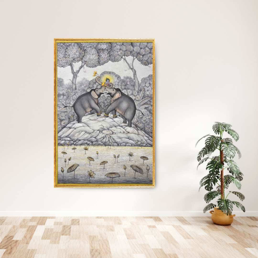 Bala Krishna with Elephants